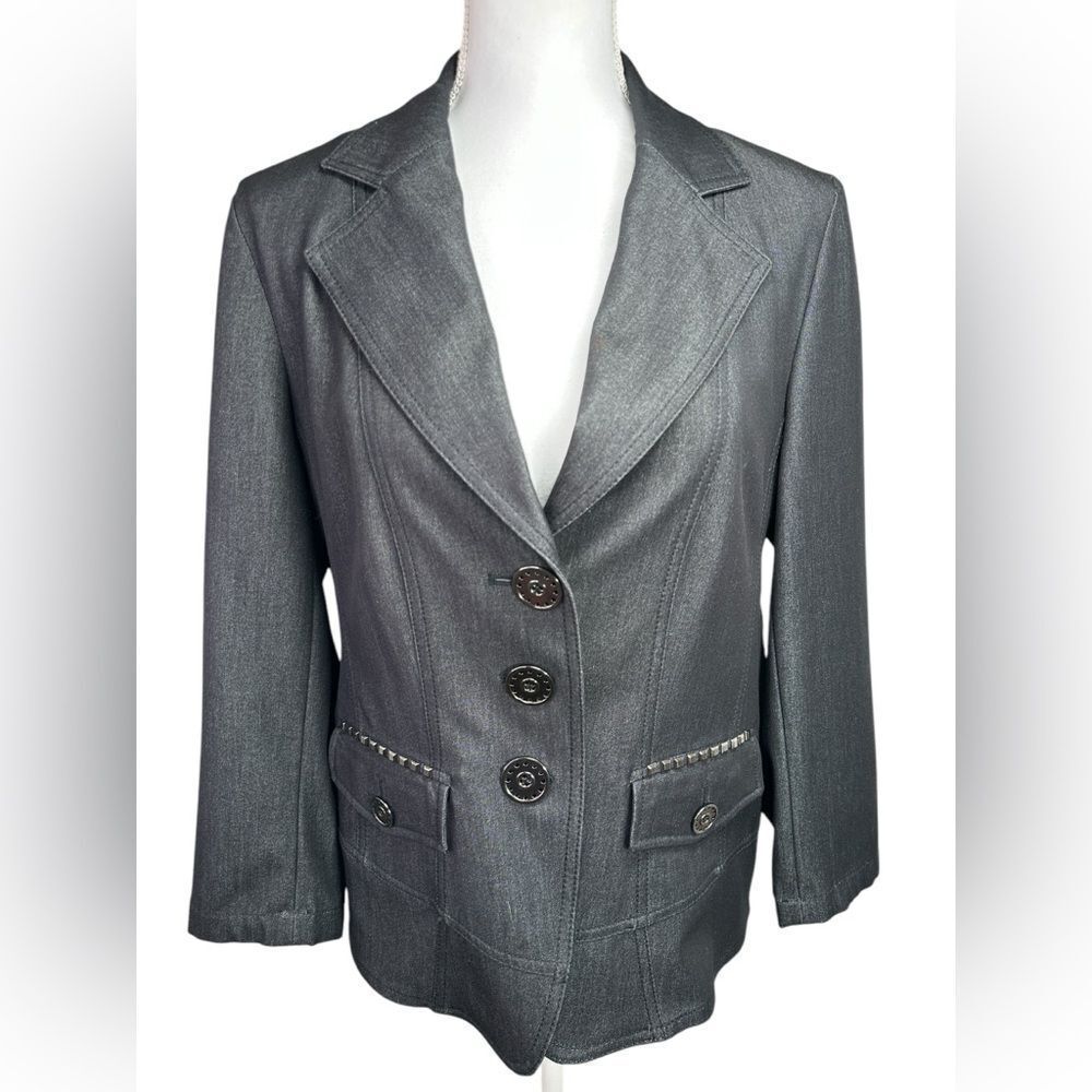 Eugen Klein Women's Gray Blazer Size 12